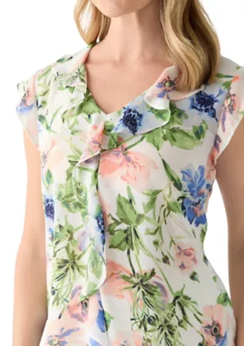 Petite Georgette Printed Top