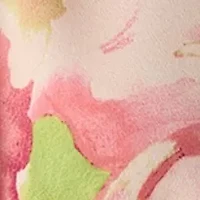 Petite Blouson Sleeve Floral Satin Blouse