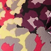 Plus Hammer Satin Tie Neck Blouse