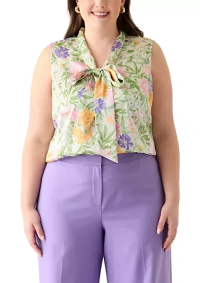 Plus Bow Blouse