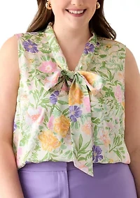 Plus Bow Blouse