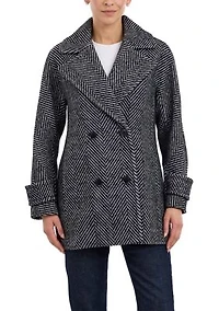 Women's Double Breast Short Wool Coat