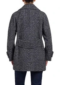 Women's Double Breast Short Wool Coat