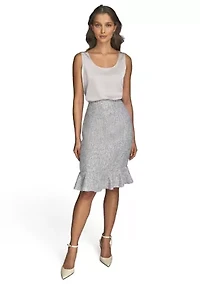Women's Novelty Peplum Hem Skirt