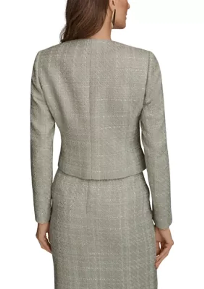 Women's Tweed Button Front Jacket