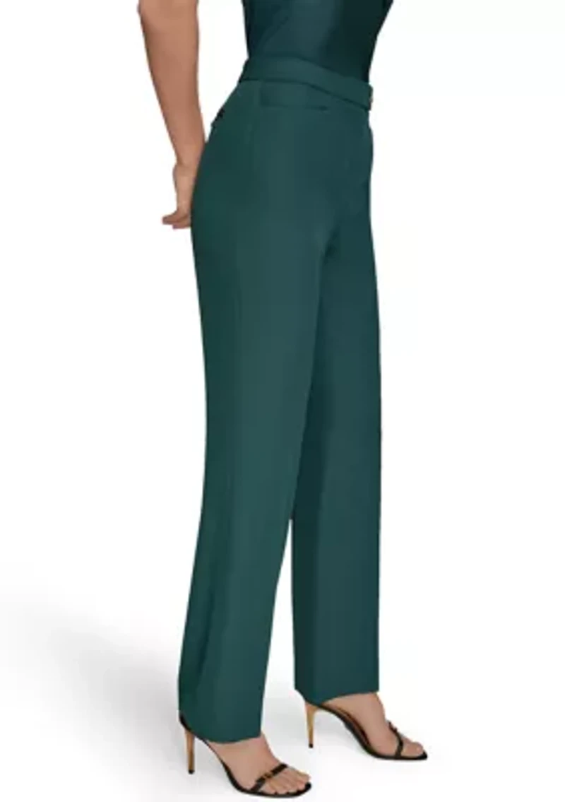 Woman's High-Rise Straight Leg Suit Pants