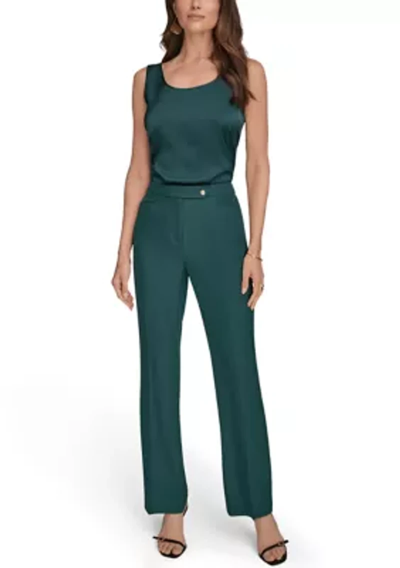 Woman's High-Rise Straight Leg Suit Pants