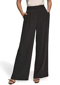 Women's Wide Leg Pinstripe Pants