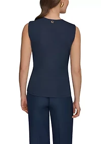 Women's Sleeveless Hardware Knit Top