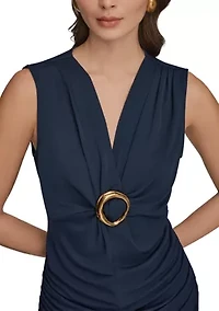 Women's Sleeveless Hardware Knit Top