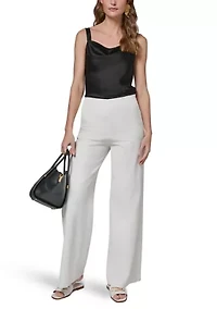 Women's Wide Leg Side Zip Pants