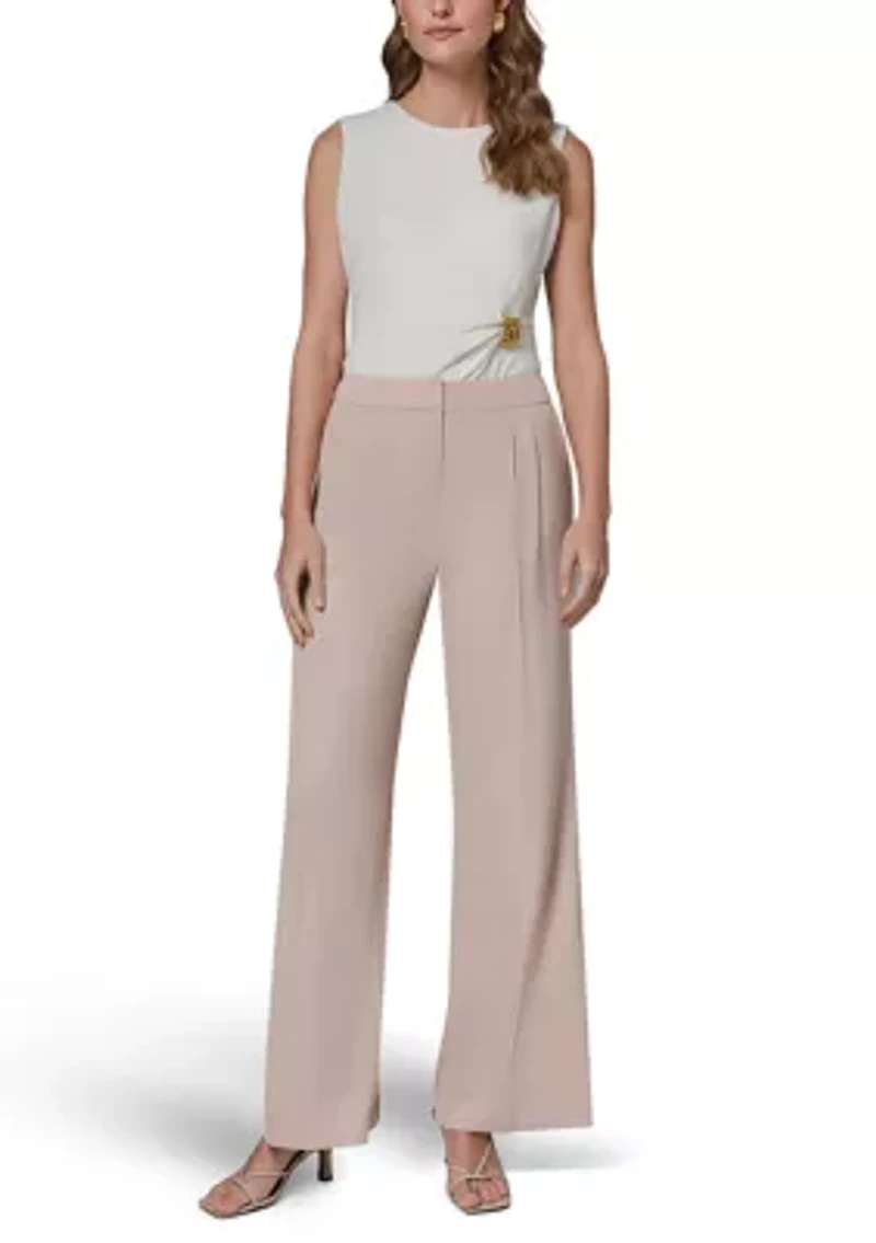 Women's Wide Leg Pleated Pants