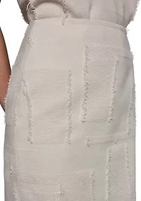 Women's Block Jacquard Pencil Skirt