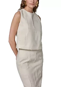 Women's Side Slit Cropped Blouse