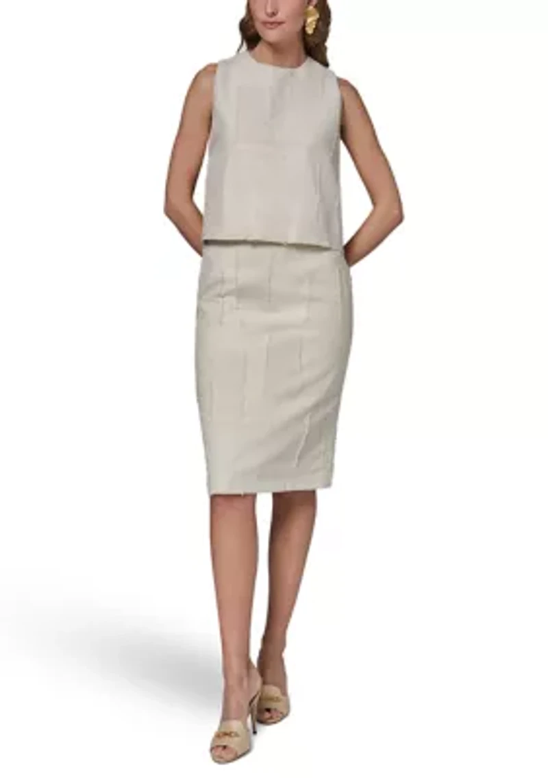 Women's Side Slit Cropped Blouse