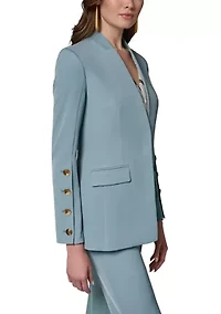 Women's 4 Button Sleeve Blazer