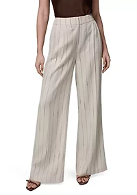 Women's Striped Linen Pants