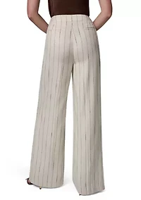 Women's Striped Linen Pants