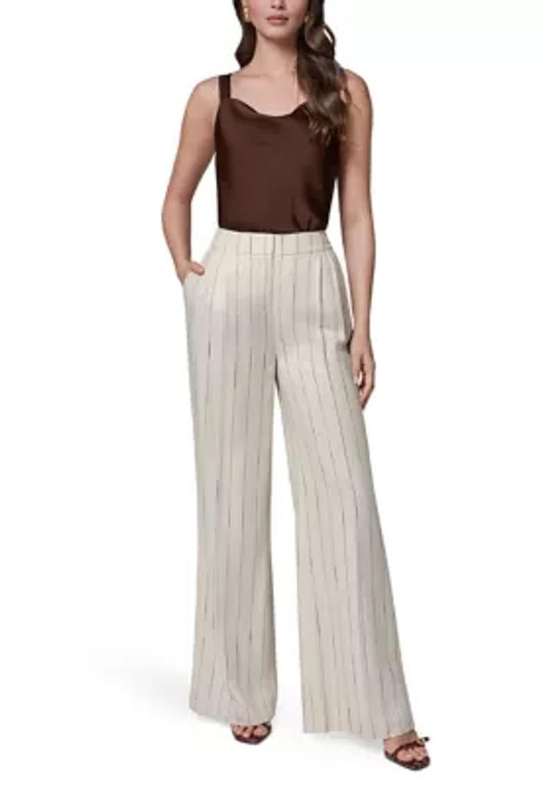Women's Striped Linen Pants