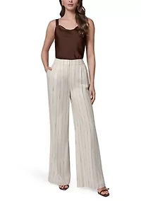 Women's Striped Linen Pants