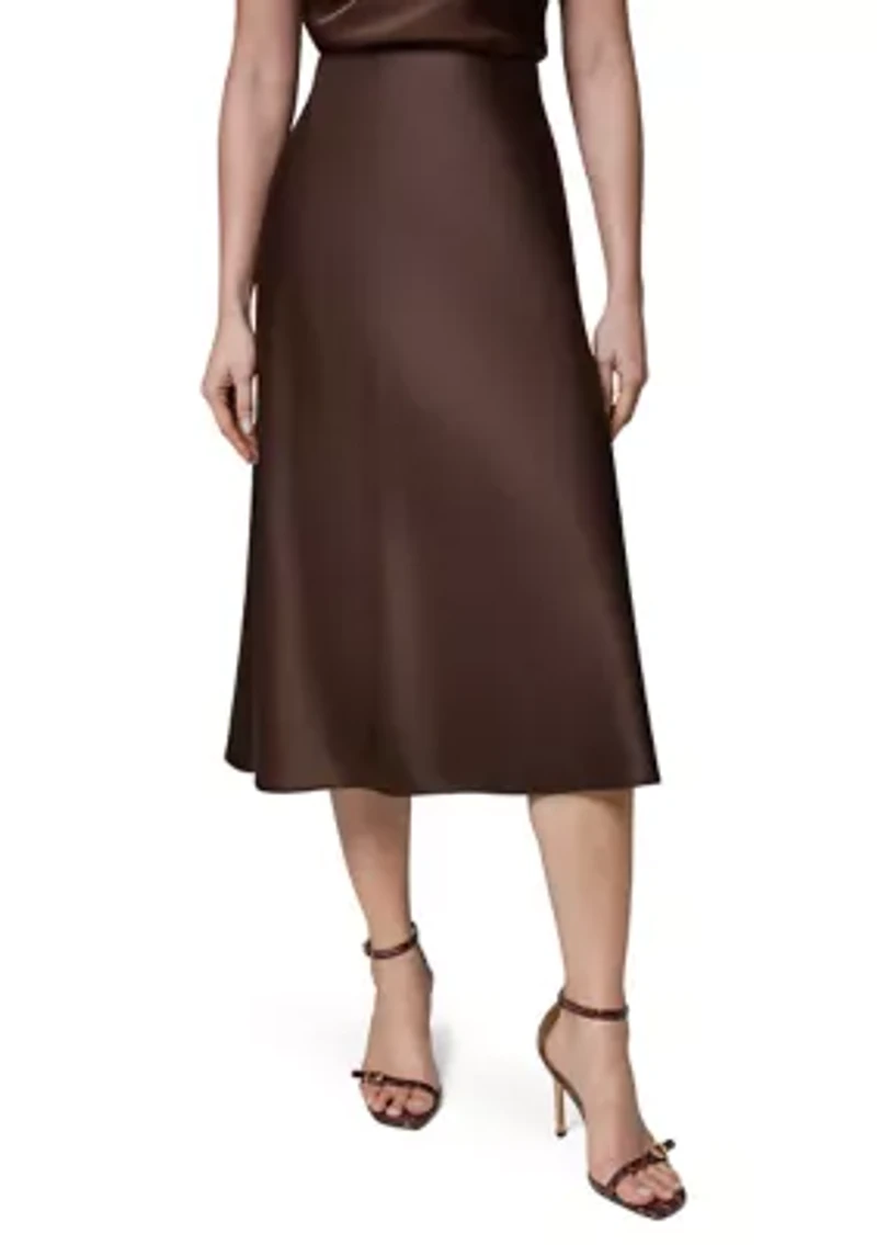 Women's Satin A-Line Skirt