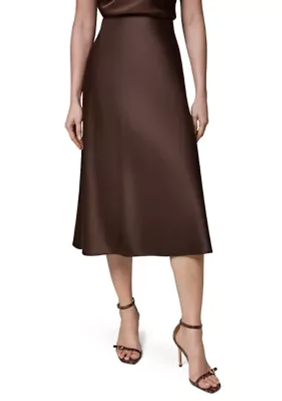 Women's Satin A-Line Skirt