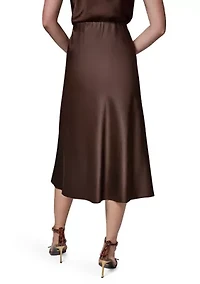 Women's Satin A-Line Skirt