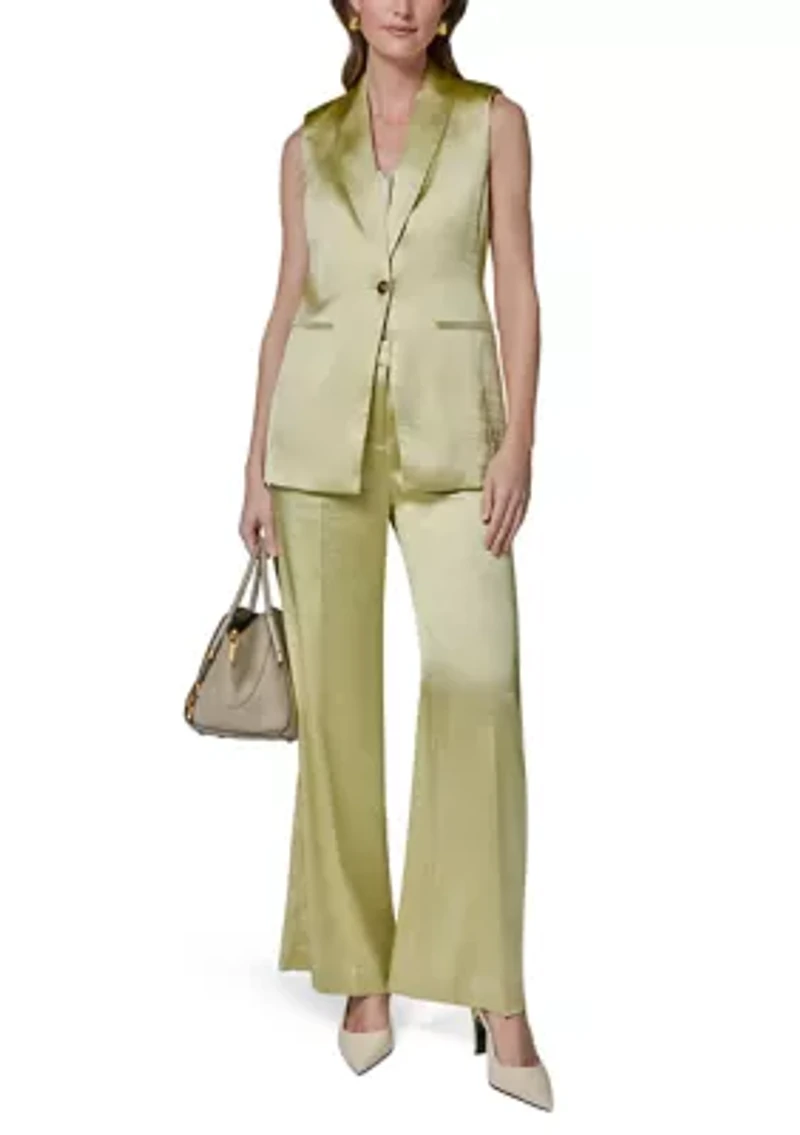 Women's 1 Button Notch Collar Vest