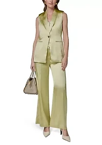 Women's 1 Button Notch Collar Vest