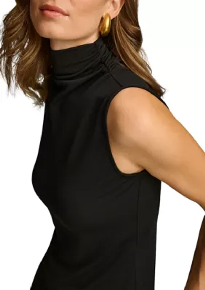 Women's Sleeveless Mock Neck Top