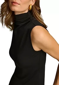 Women's Sleeveless Mock Neck Top