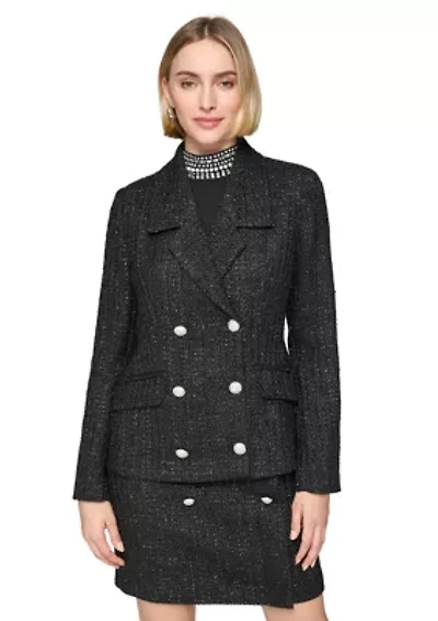 Women's Tweed Double Breasted Shimmer Jacket