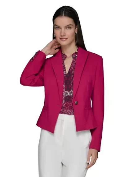 Women's One Button Cropped Jacket