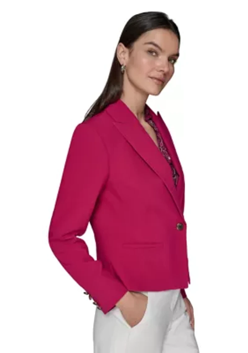 Women's One Button Cropped Jacket