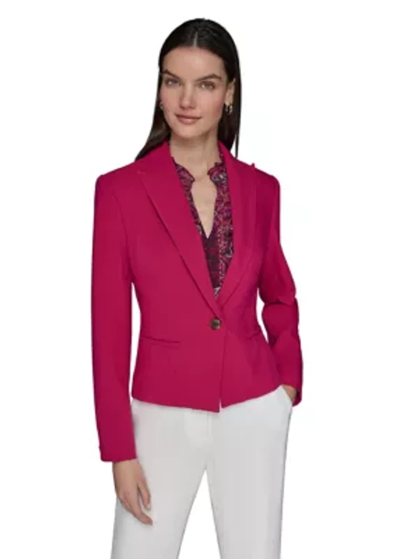 Women's One Button Cropped Jacket
