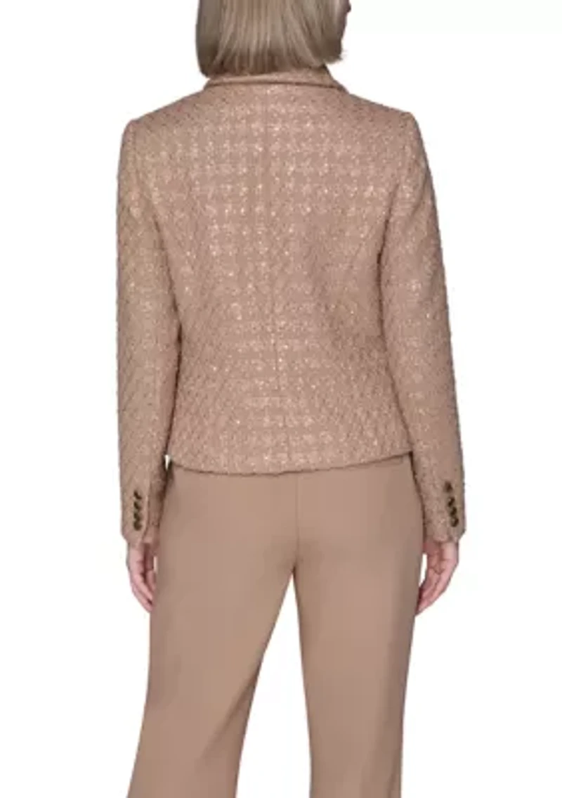 Women's Tweed Double Breasted Novelty Jacket