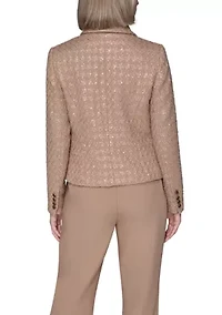Women's Tweed Double Breasted Novelty Jacket