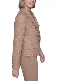 Women's Tweed Double Breasted Novelty Jacket