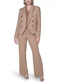 Women's Tweed Double Breasted Novelty Jacket