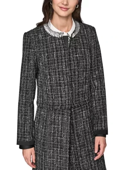 Women's Novelty Twofer Jacket with Rhinestone Neckline