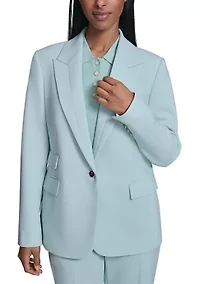 Women's Notch Collar One Button Blazer