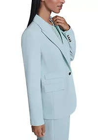 Women's Notch Collar One Button Blazer