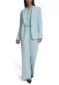 Women's Notch Collar One Button Blazer