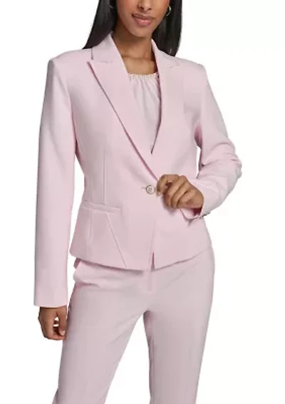 Women's One Button Notch Collar Blazer