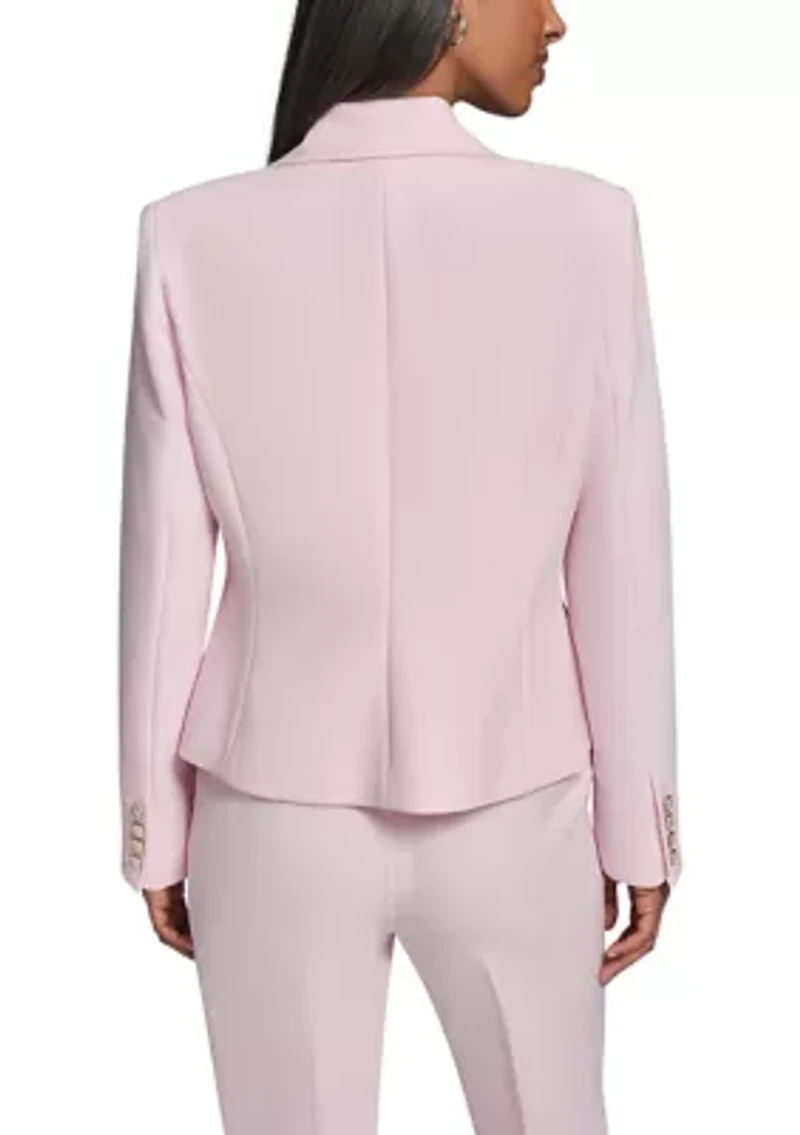 Women's One Button Notch Collar Blazer