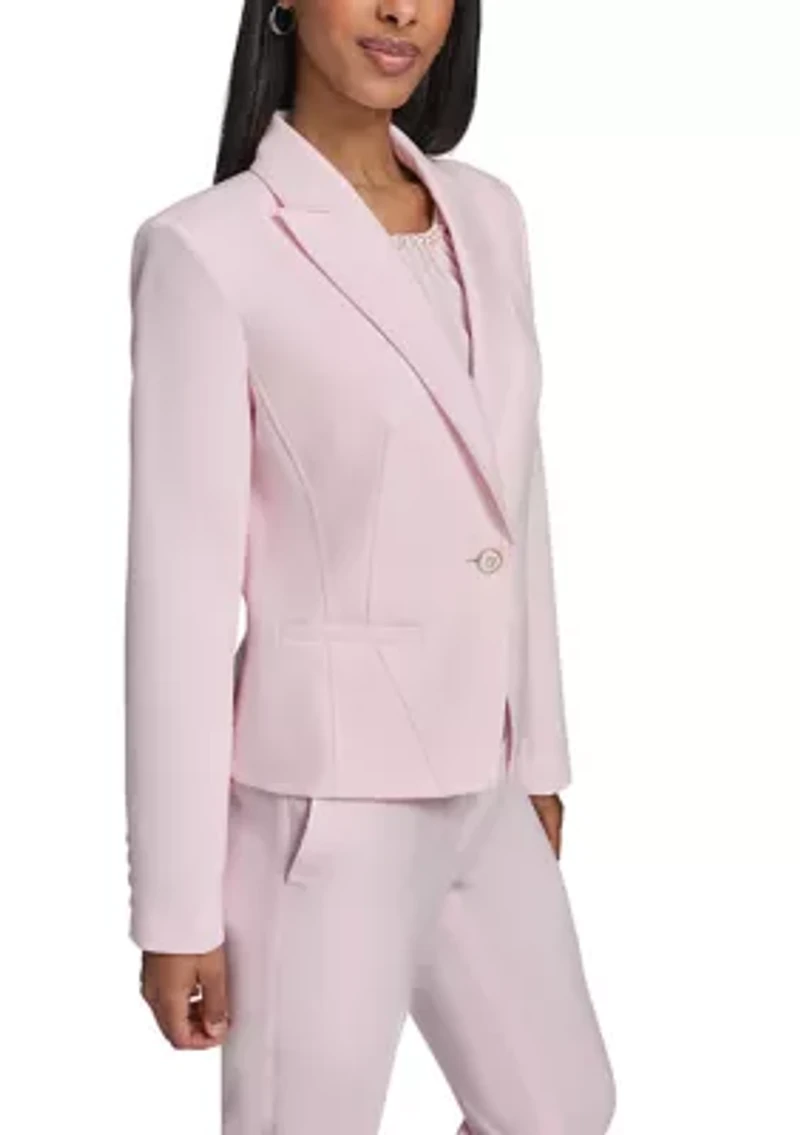 Women's One Button Notch Collar Blazer