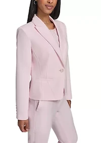 Women's One Button Notch Collar Blazer