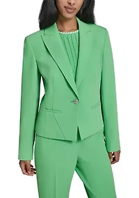 Women's One Button Cropped Jacket