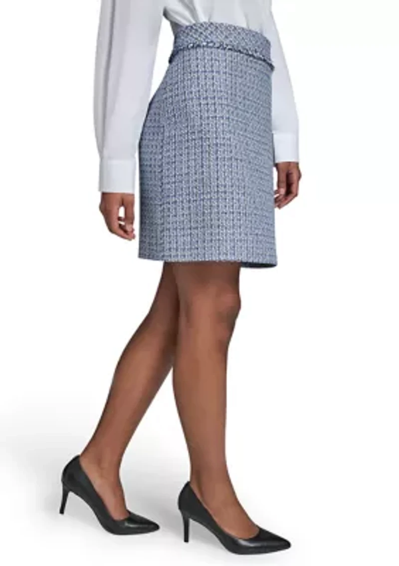 Women's A-Line Tweed Skirt