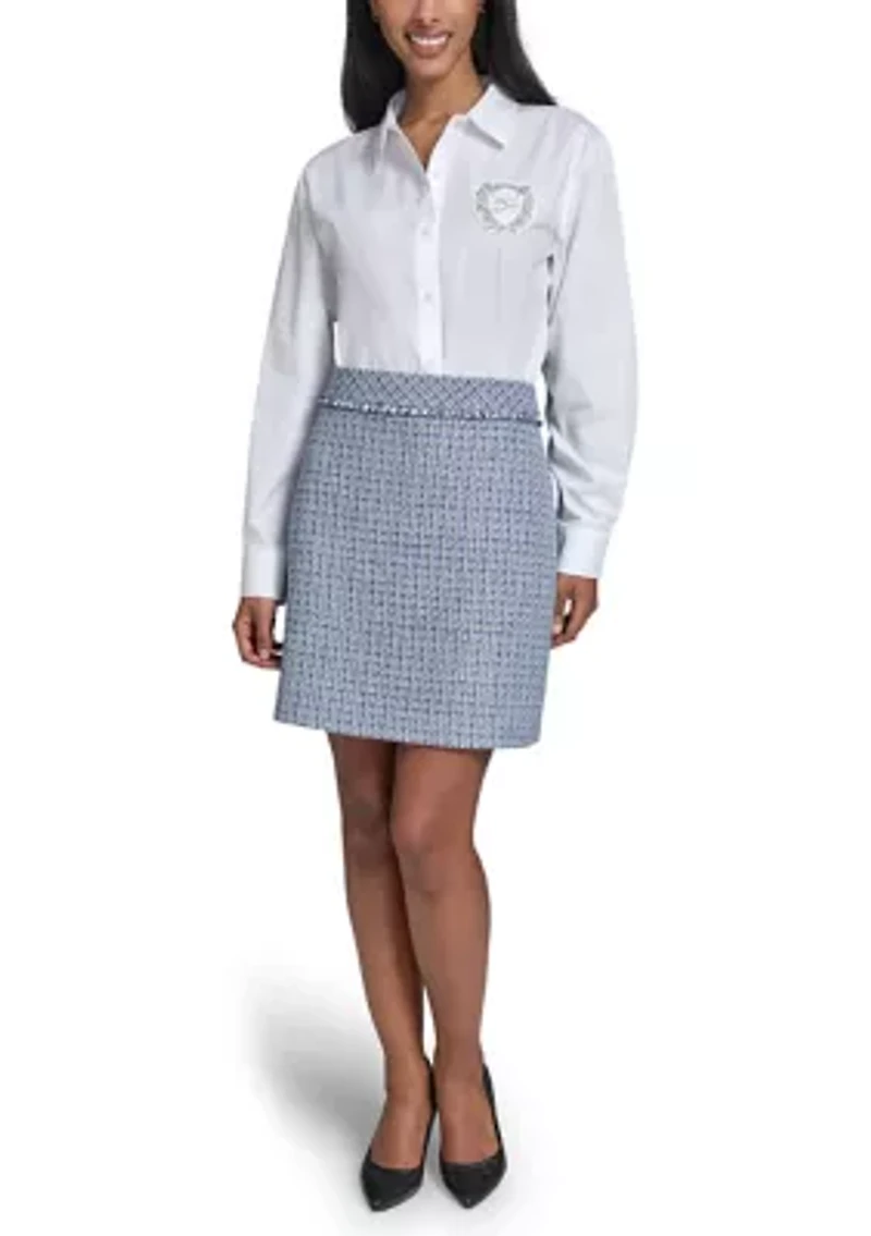 Women's A-Line Tweed Skirt
